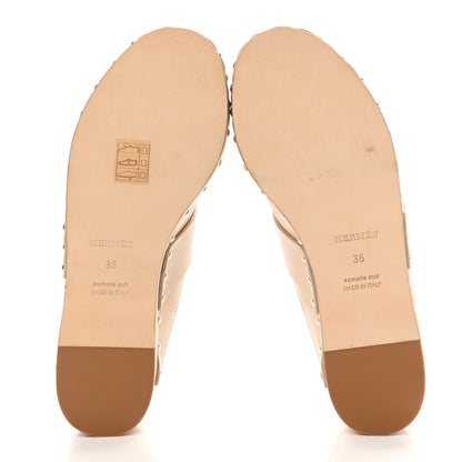 Hermes Calfskin Calya Mules 36 Hetre 5 of 7