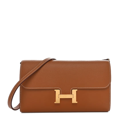 Hermes Epsom Constance Long Wallet To Go Gold 1 of 9