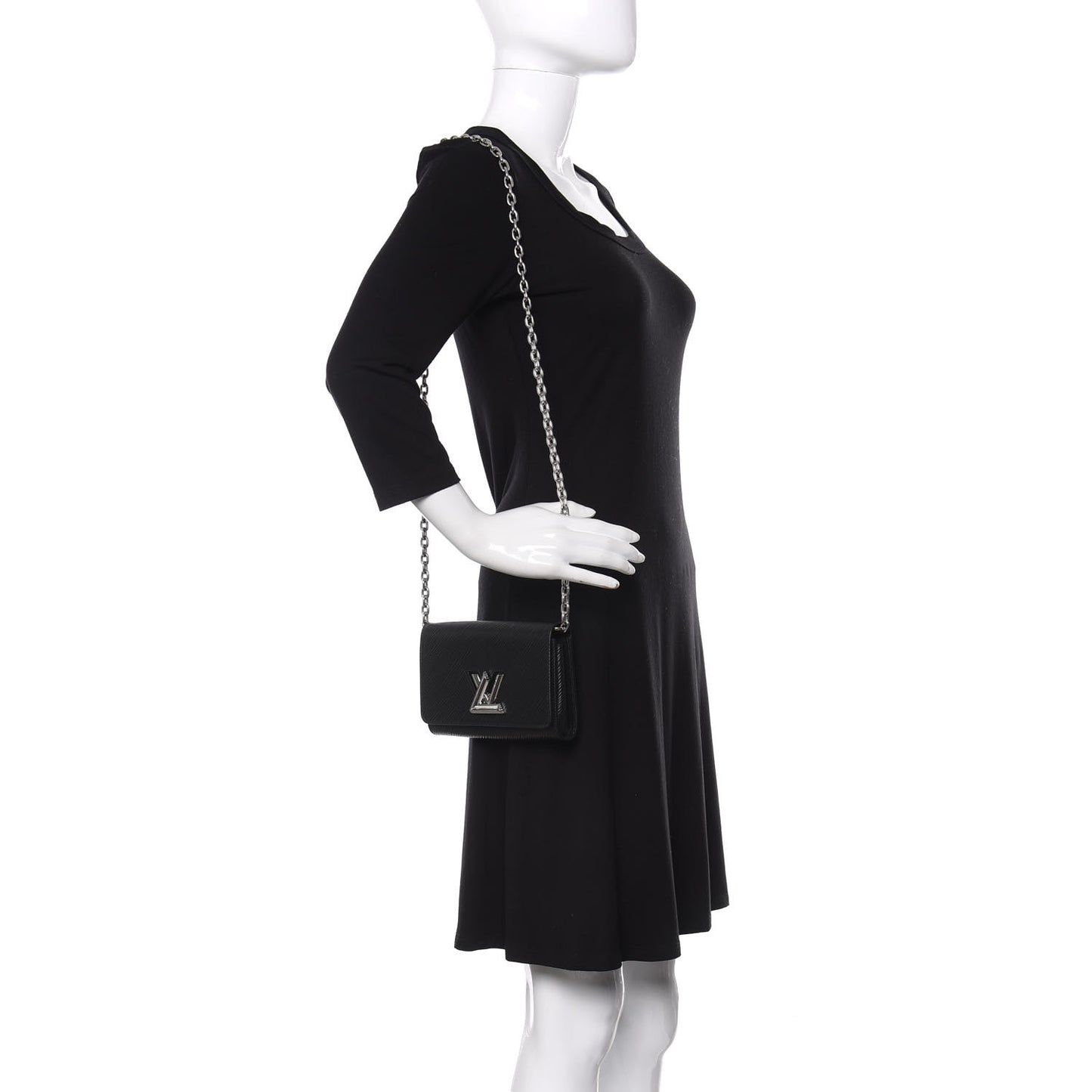 Epi Twist Chain Wallet Black