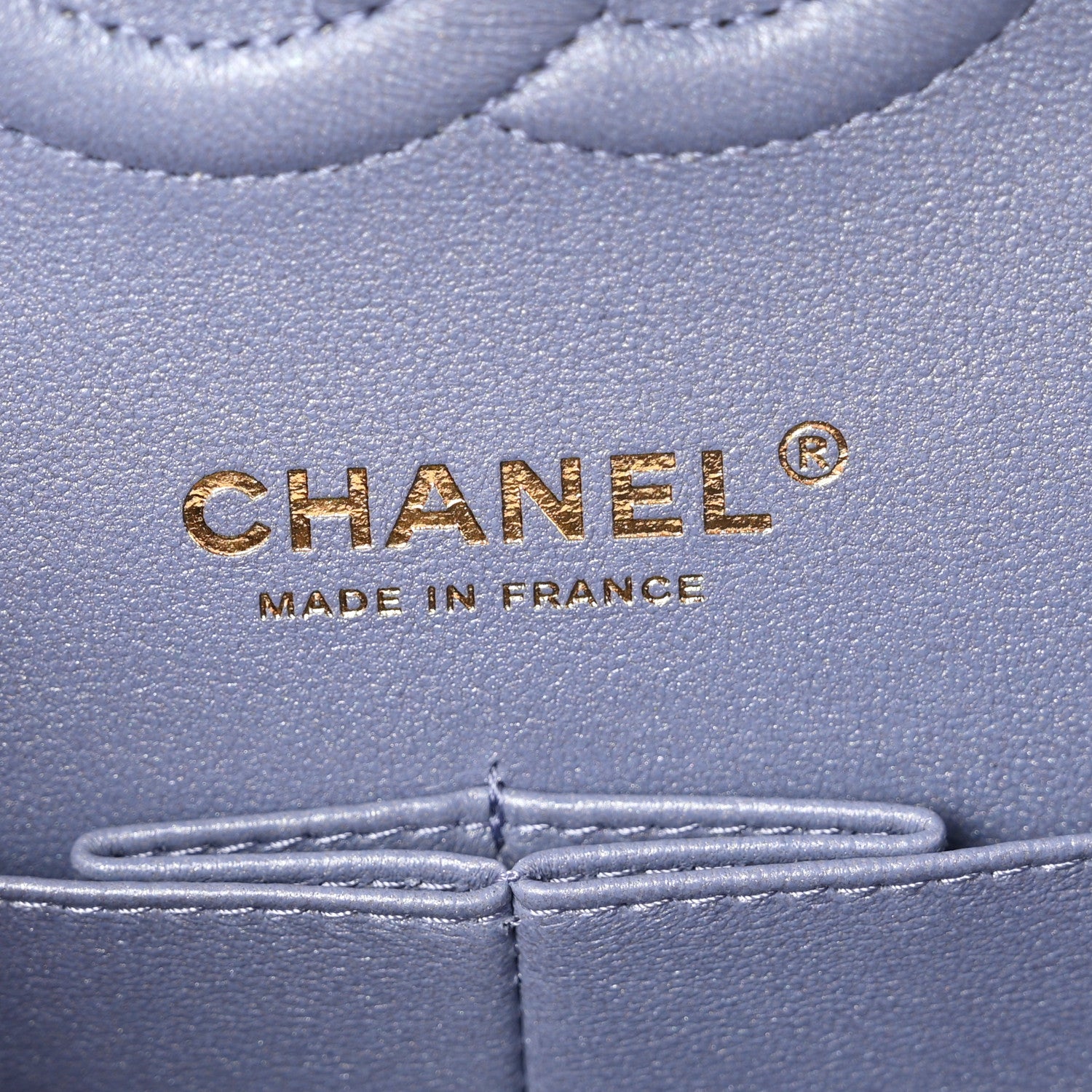 Chanel Iridescent Lambskin Quilted Medium Double Flap Light Purple 6 of 11