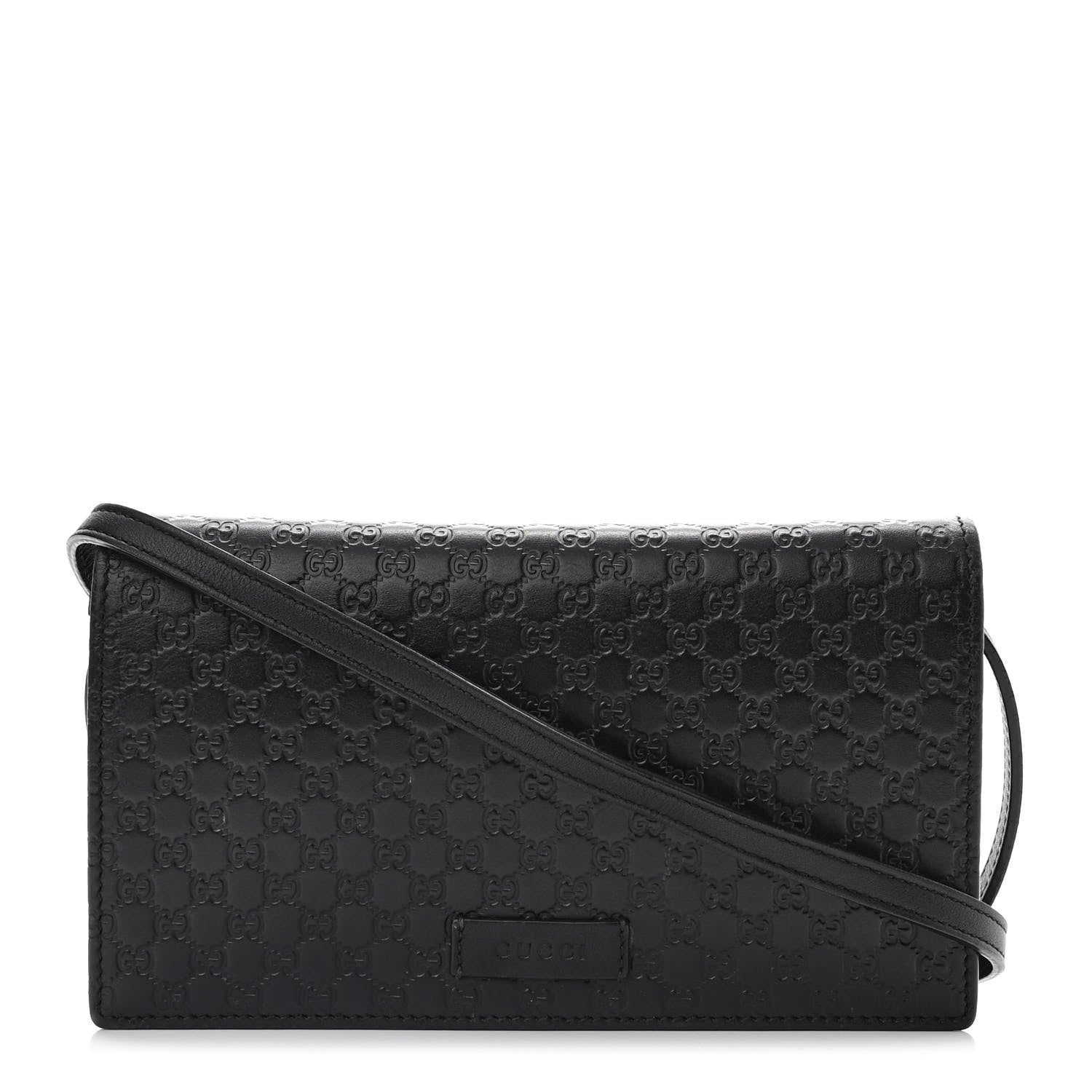 Gucci Microguccissima Crossbody Wallet Black 1 of 15