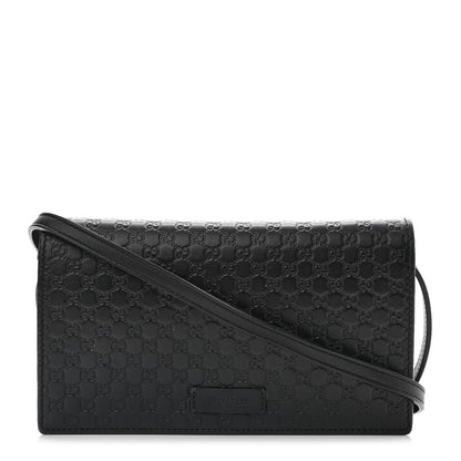 Gucci Microguccissima Crossbody Wallet Black 1 of 15