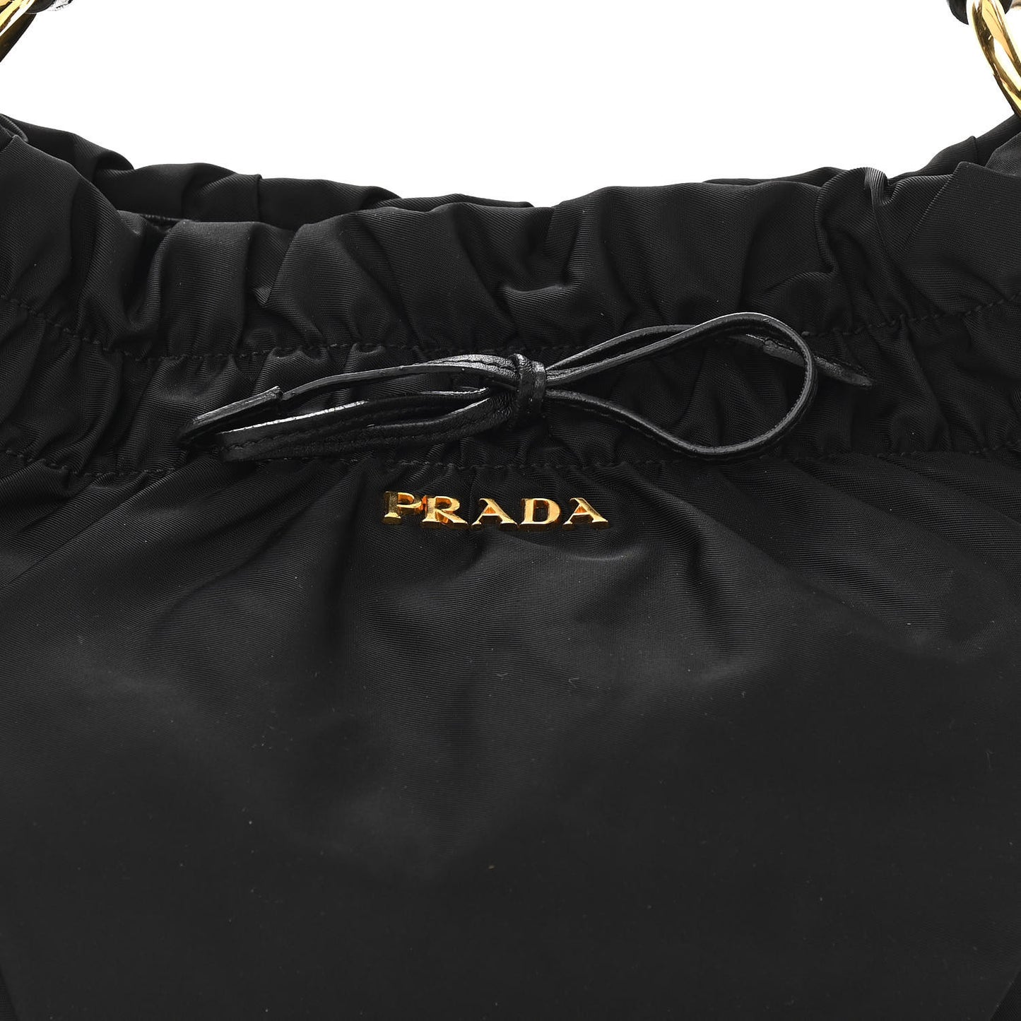 Tessuto Nylon Braided Hobo Black