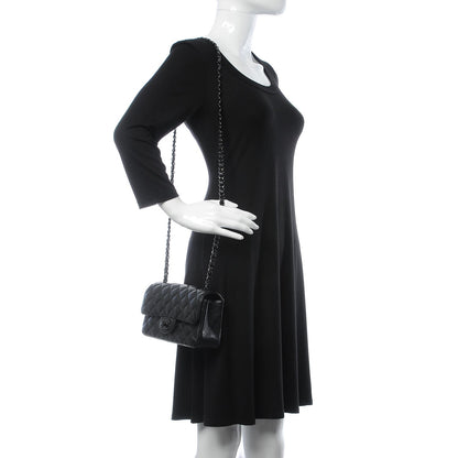 Chanel Crumpled Calfskin Quilted Mini Rectangular Flap So Black 2 of 8