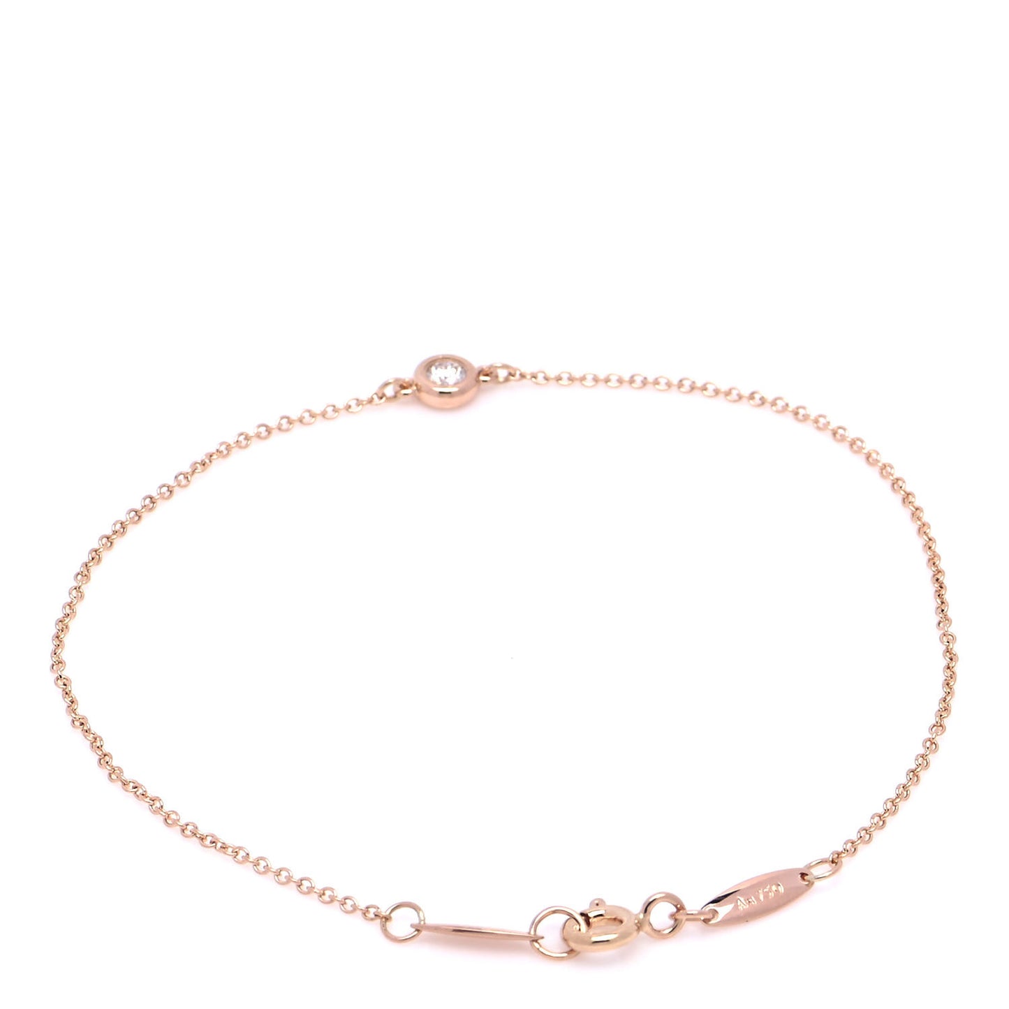 18K Rose Gold Diamond .07ct Elsa Peretti Diamonds by the Yard Bracelet