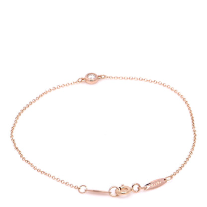 Tiffany 18K Rose Gold Diamond .07ct Elsa Peretti Diamonds by the Yard Bracelet 3 of 6