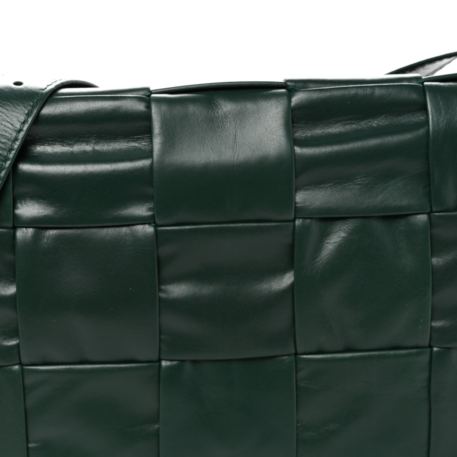 Bottega Veneta Paper Calfskin Maxi Intreccio Small Cassette Crossbody Bag Raintree 7 of 9