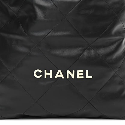 Chanel Calfskin Quilted Small Chanel 22 Black 9 of 11