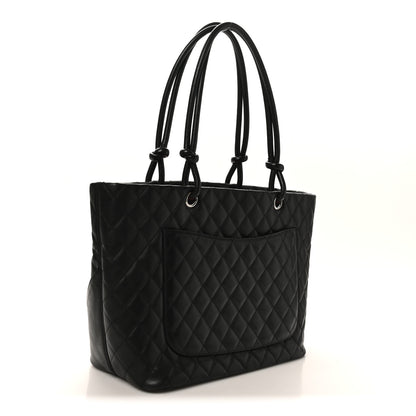 Chanel Calfskin Quilted Large Cambon Tote Black 3 of 10