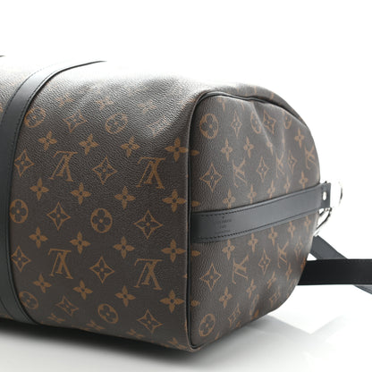 Louis Vuitton Monogram Macassar Keepall Bandouliere 45 9 of 10