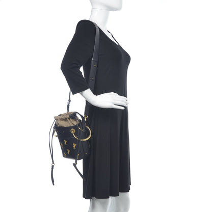 Chloe Smooth Calfskin Little Horses Embroidered Mini Roy Bucket Bag Full Blue 2 of 10