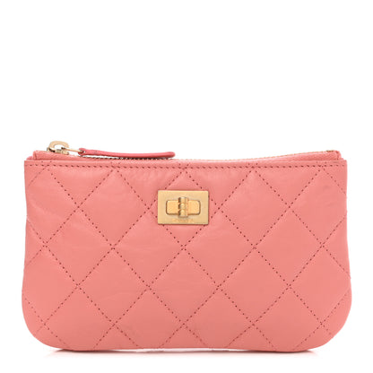 Chanel Aged Calfskin Quilted Small Reissue Cosmetic Case Pink 1 of 7