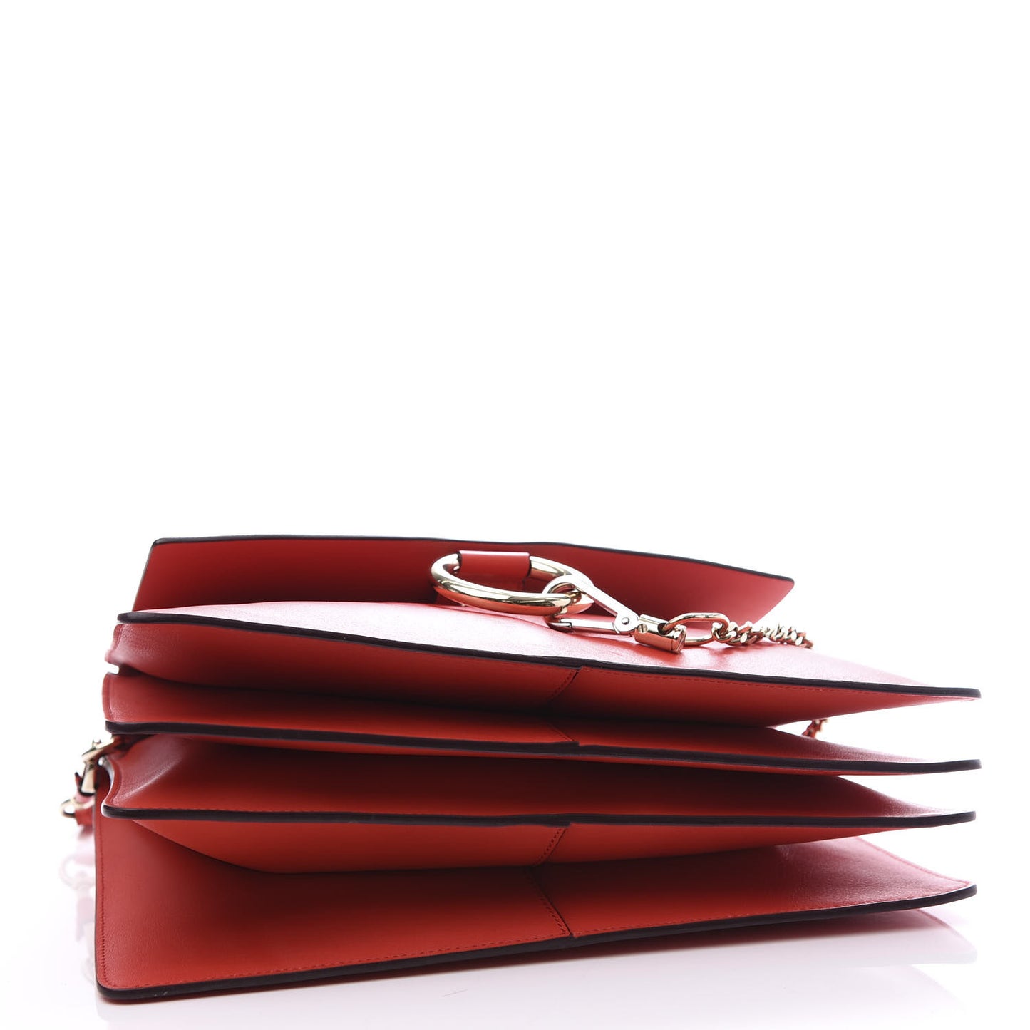 Calfskin Suede Medium Faye Shoulder Bag Sepia Red