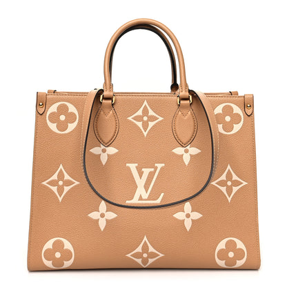 Louis Vuitton Empreinte Monogram Giant Onthego MM Arizona Creme 1 of 10
