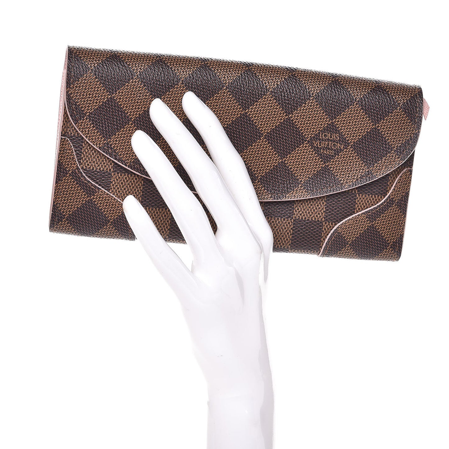Damier Ebene Caissa Wallet Rose Ballerine