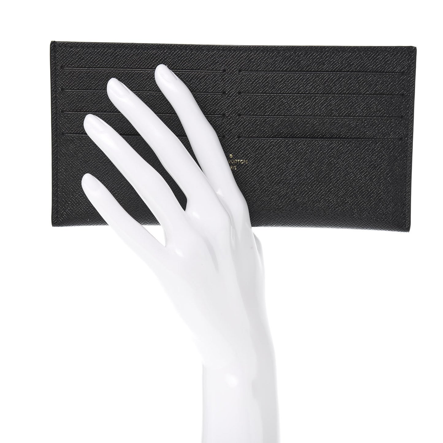 Calfskin Felicie Chain Wallet Card Holder Insert Black