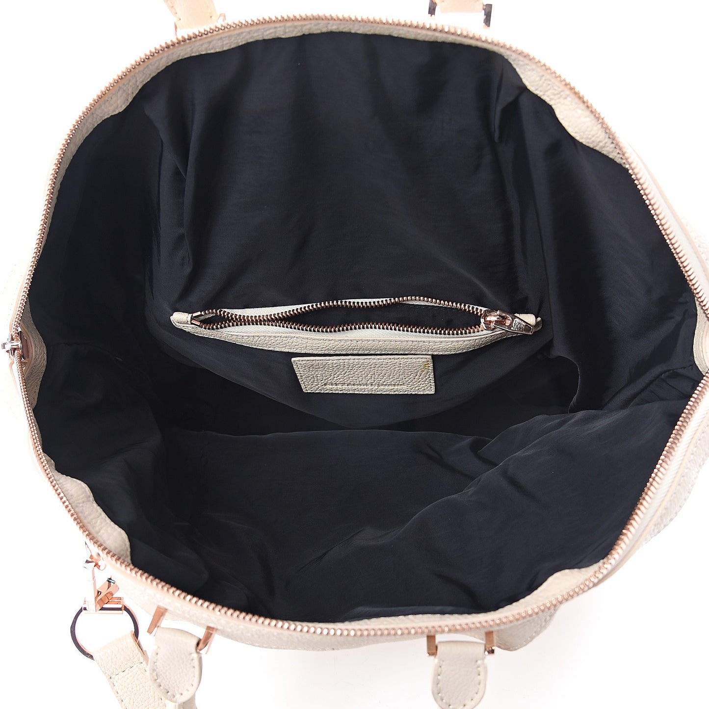 Pebbled Calfskin Large Emile Eggshell