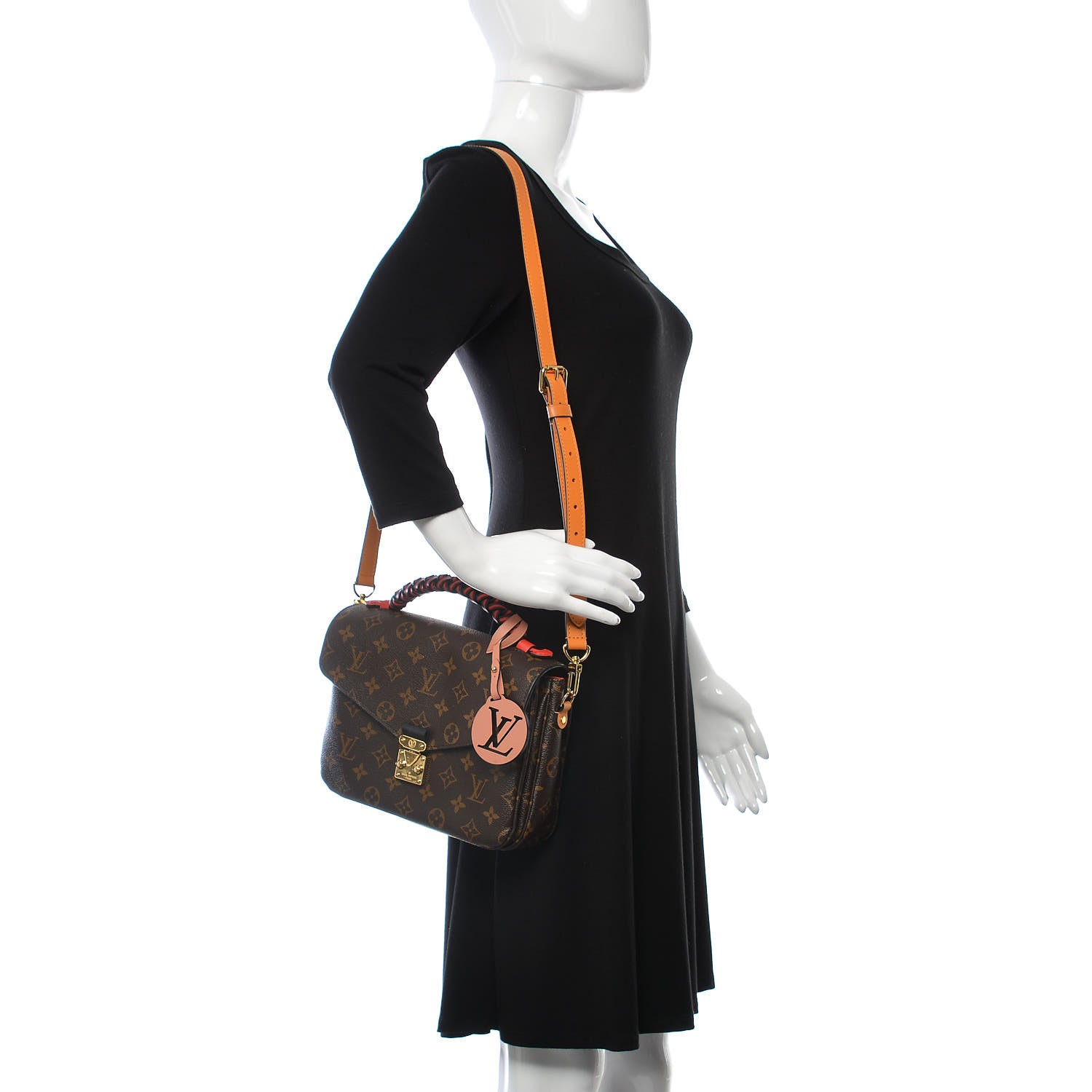 Louis Vuitton Monogram Braided Pochette Metis Coquelicot 2 of 8