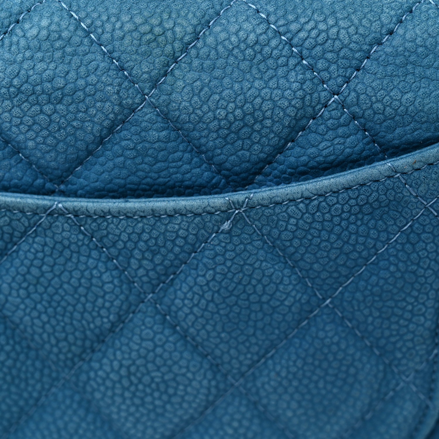 Chanel Iridescent Caviar Quilted Travel Wallet Blue 20 of 21