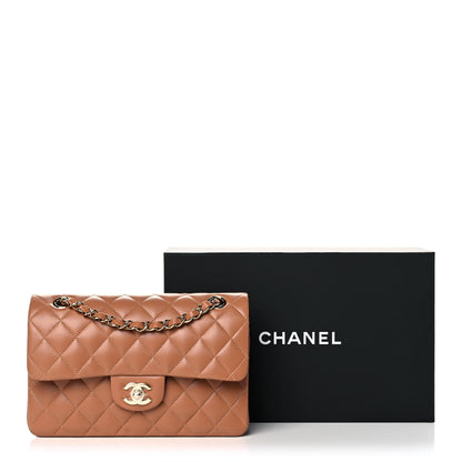 Chanel Lambskin Quilted Small Double Flap Brown 12 of 12
