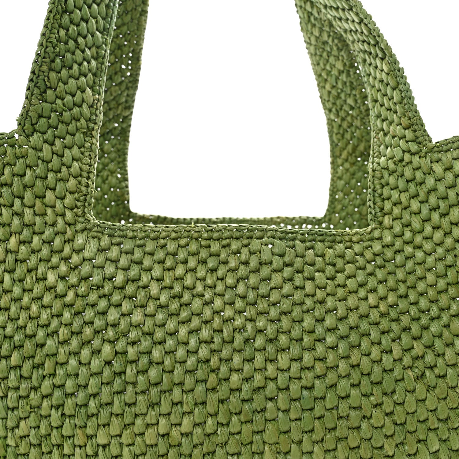 Loewe X PAULA'S IBIZA Raffia Font Tote Green 7 of 9