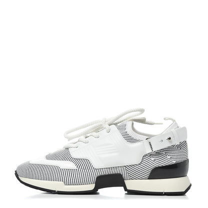 Hermes Calfskin Womens Athlete Sneakers 38.5 White Multicolor 1 of 8