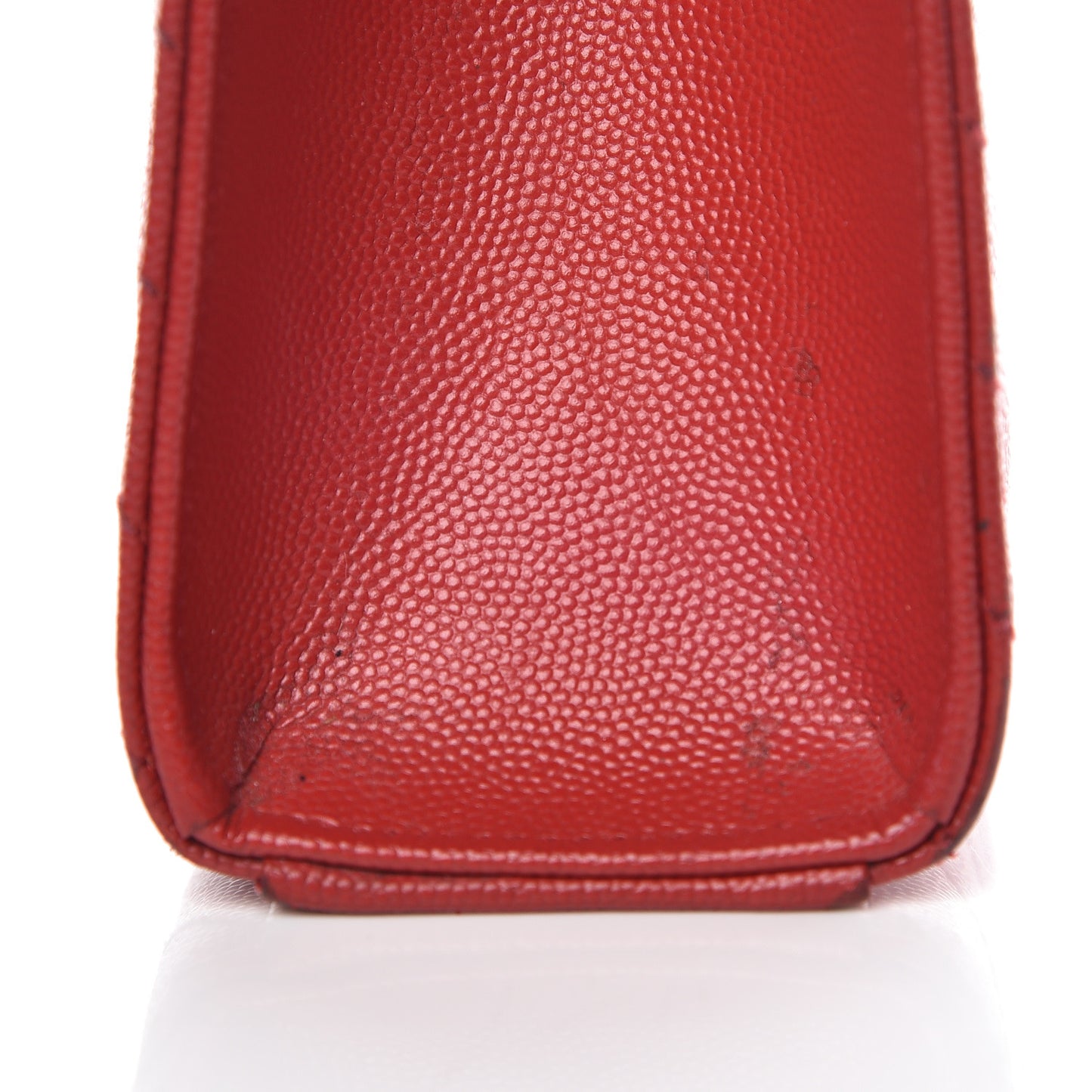 Grain De Poudre Matelasse Chevron Large Monogram Satchel Lipstick Red