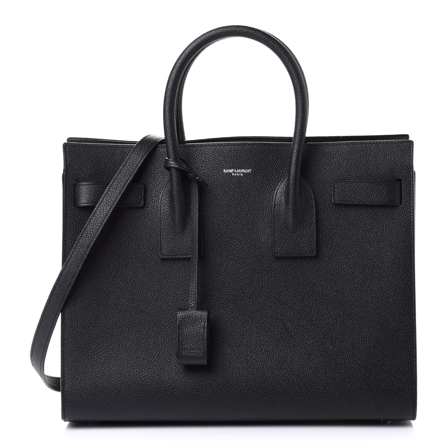 Saint Laurent Grained Calfskin Small Sac De Jour Black 2 of 9