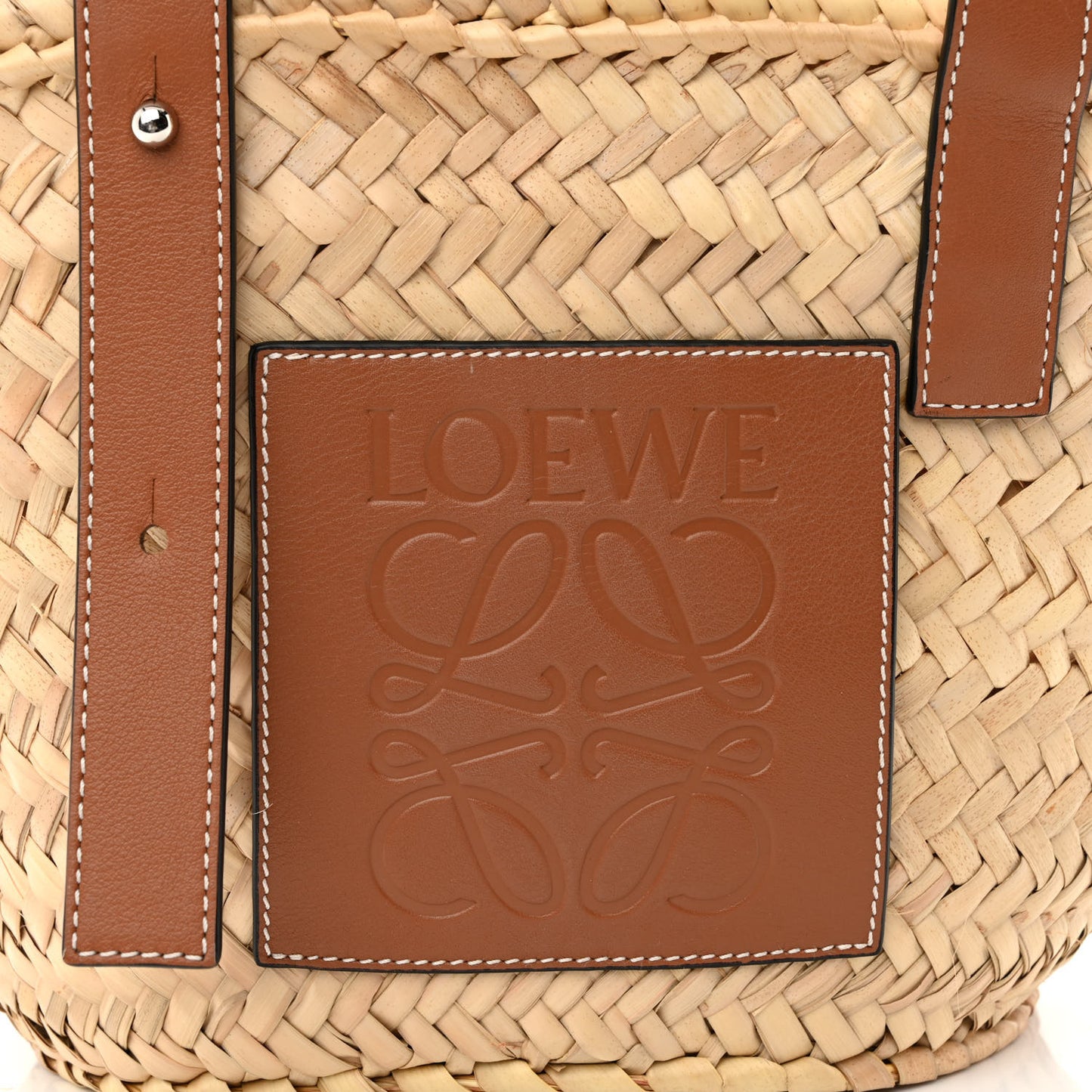 Raffia Small Basket Tote Bag Natural Tan