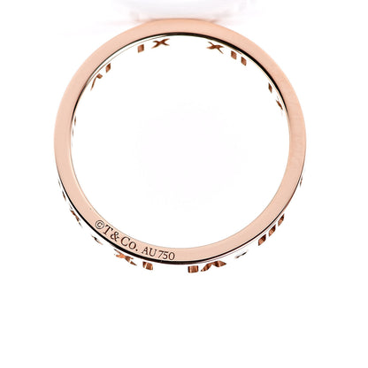 Tiffany 18K Rose Gold Diamond Atlas Pierced Ring 53 6.25 5 of 5