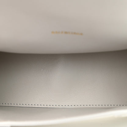 Balenciaga Shiny Calfskin Crocodile Embossed Hourglass Top Handle Bag XS White 4 of 14