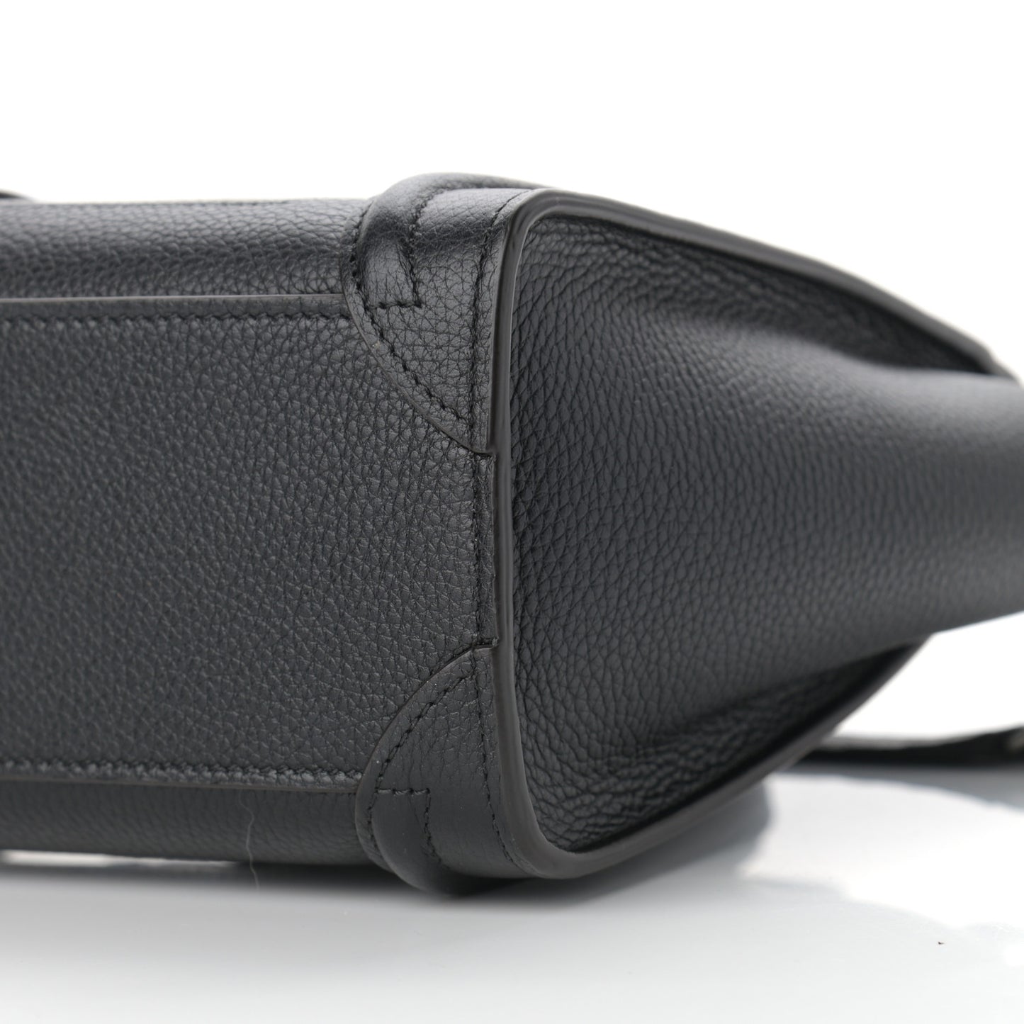 Drummed Calfskin Nano Luggage Black