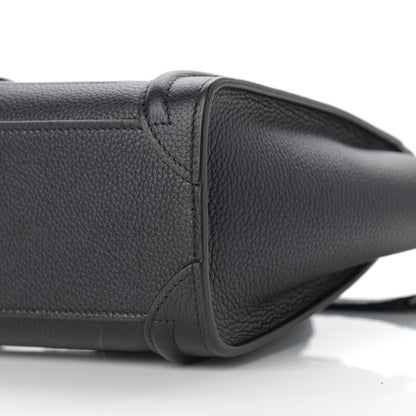 Celine Drummed Calfskin Nano Luggage Black 10 of 10