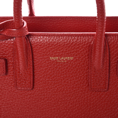 Saint Laurent Grained Calfskin Nano Sac De Jour New Red 7 of 10
