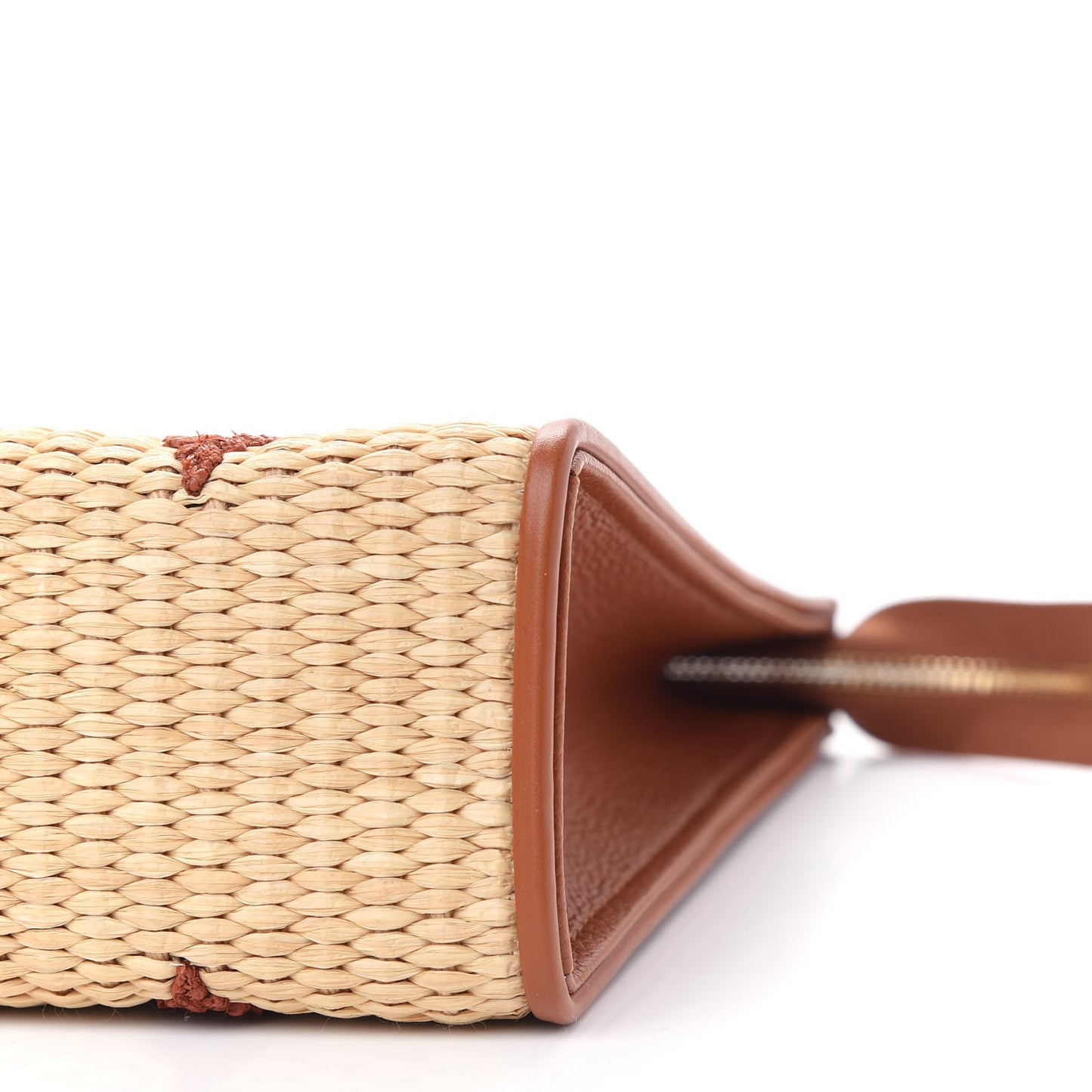 Raffia Monogram Giant Toiletry Pouch 26 Tan