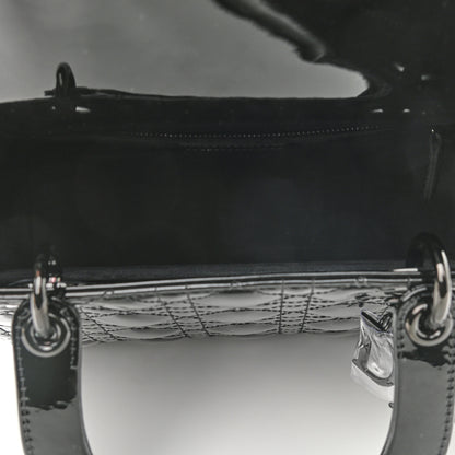 Christian Dior Patent Cannage Medium Lady Dior Black 5 of 8