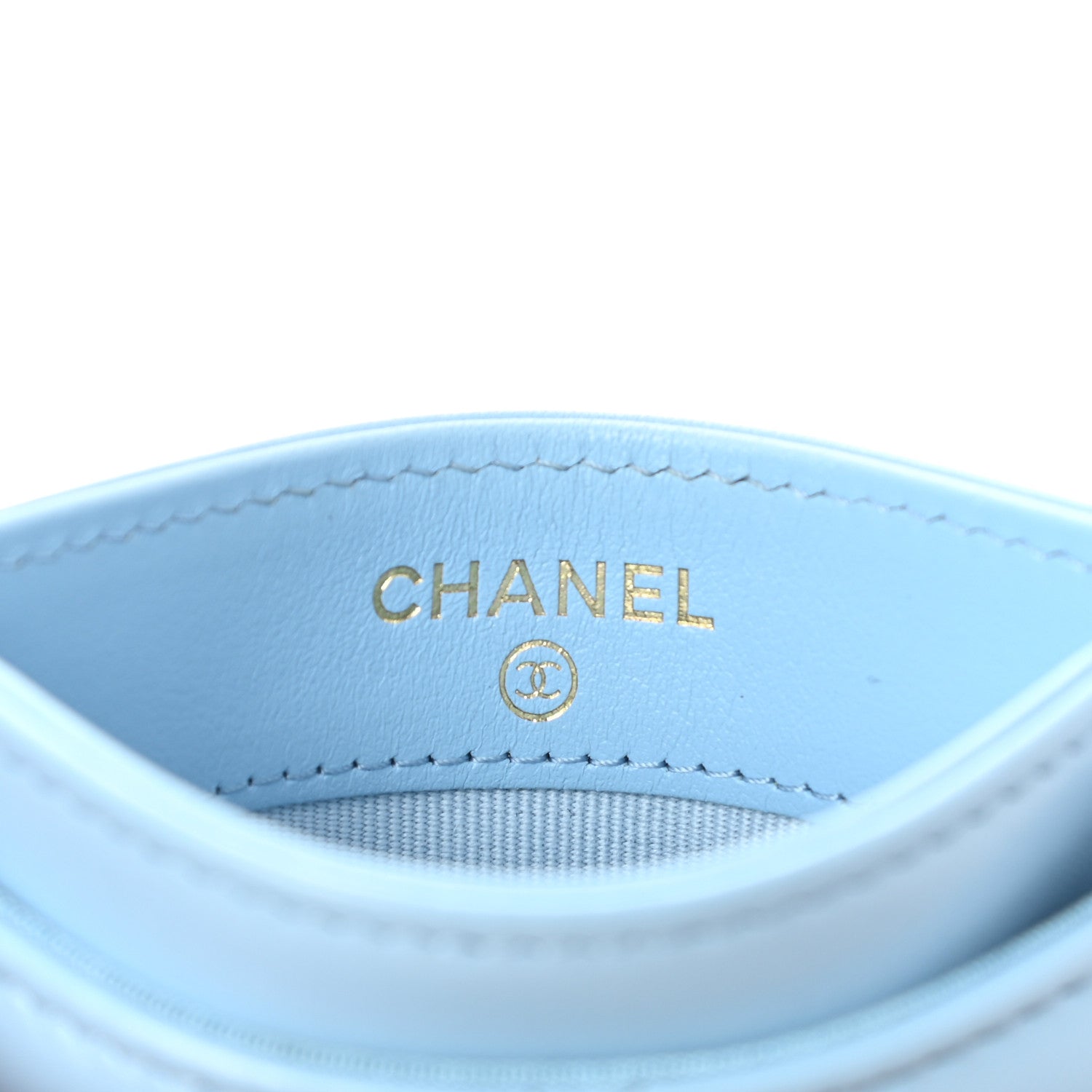 Chanel Lambskin Quilted Chanel 19 Card Holder Light Blue 6 of 8