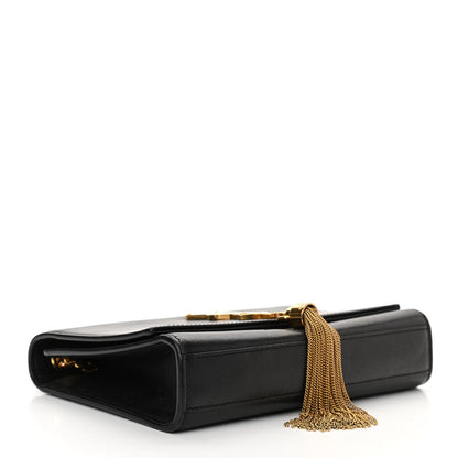 Saint Laurent Smooth Calfskin Small Classic Monogram Kate Tassel Satchel Black 3 of 9