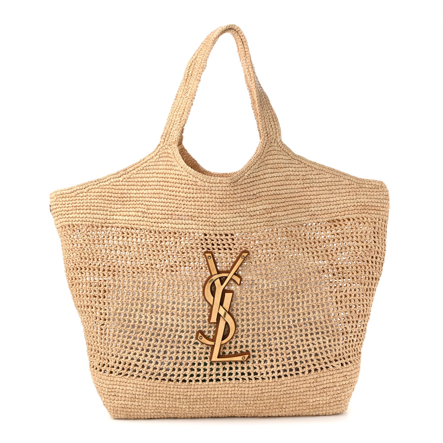 Saint Laurent Raffia Icare Shopping Tote Natural 1 of 11