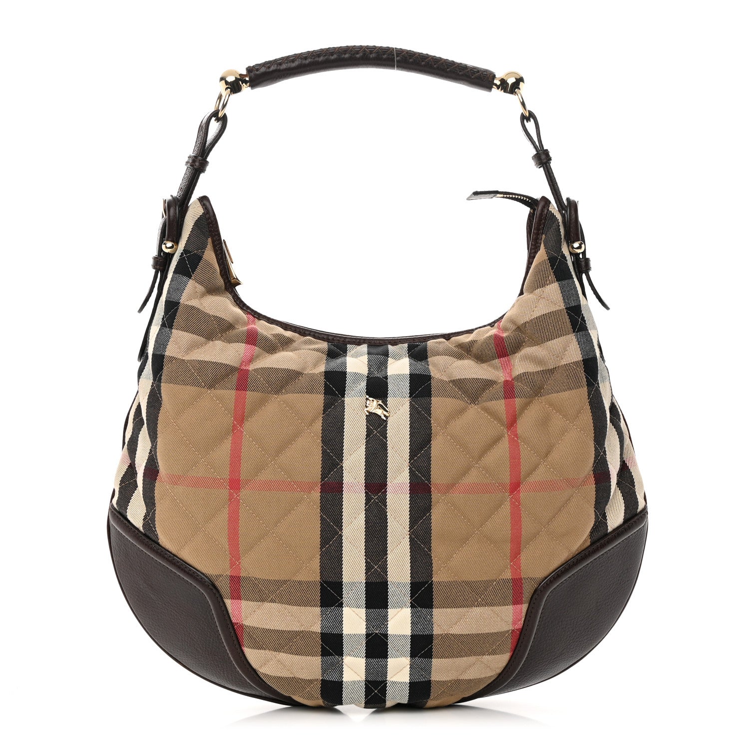 Burberry House Check Quilted Hoxton Hobo Brown 1 of 15