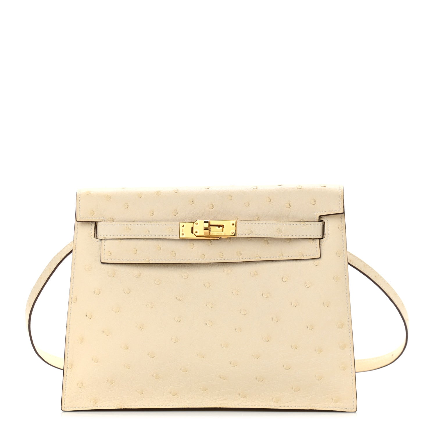 Hermes Ostrich Kelly Danse II Belt Bag Nata 1 of 10