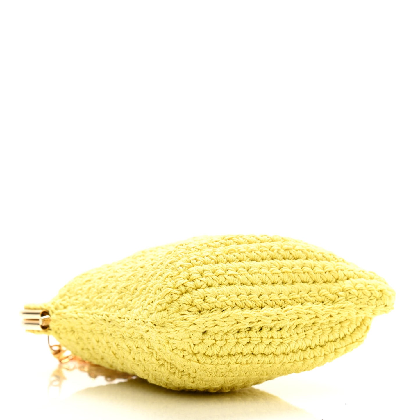 Fabric Crochet Baguette Phone Bag Giallo