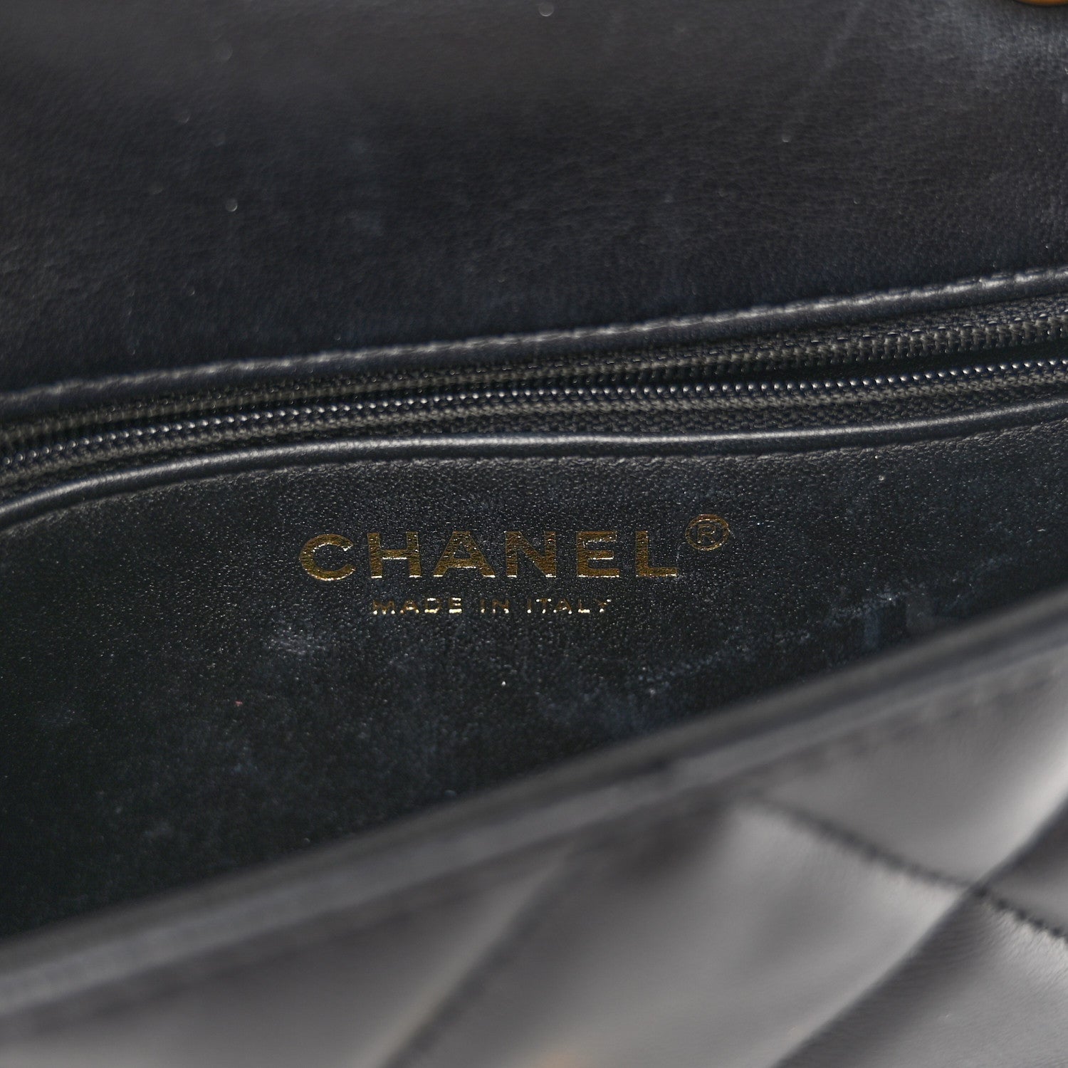 Chanel Shearling Lambskin Quilted Mini Furry Coco Flap Black 6 of 10