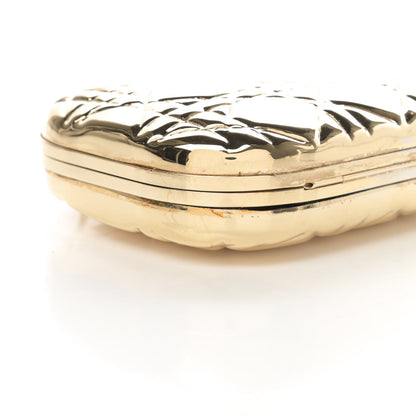 Christian Dior Metal Cannage Clutch Bag Gold 8 of 13