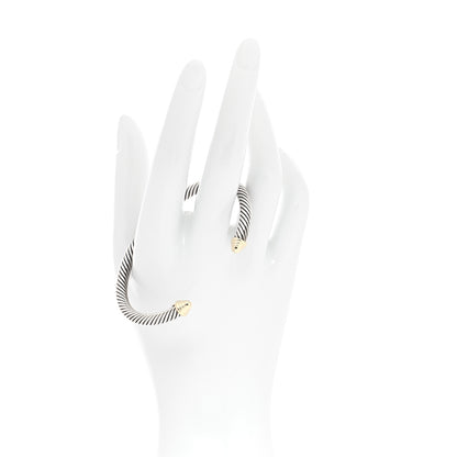 David Yurman Sterling Silver 14K Yellow Gold 5mm Cable Classics Bracelet 2 of 4