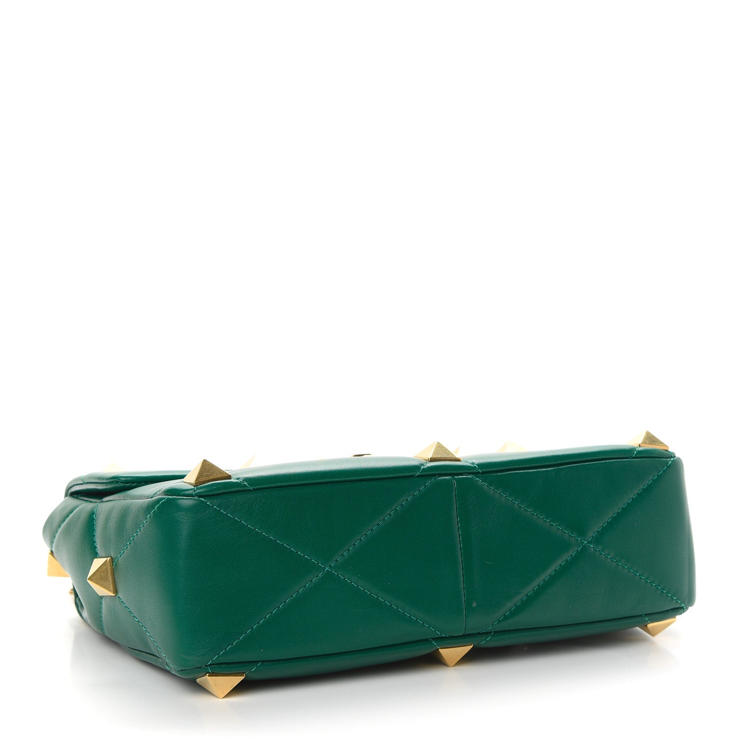 Valentino Garavani Nappa Large Roman Stud Shoulder Bag Jungle 6 of 8