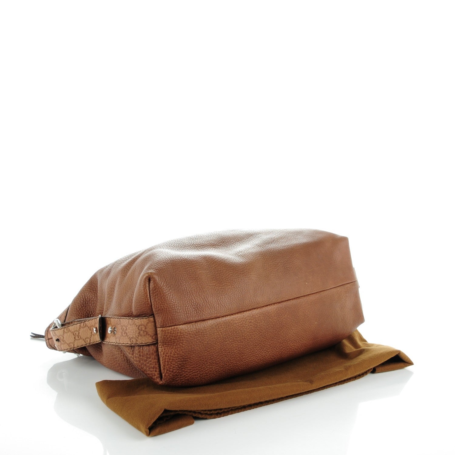 Gucci Calfskin Large Bamboo Bar Shoulder Bag Light Brown 4 of 7