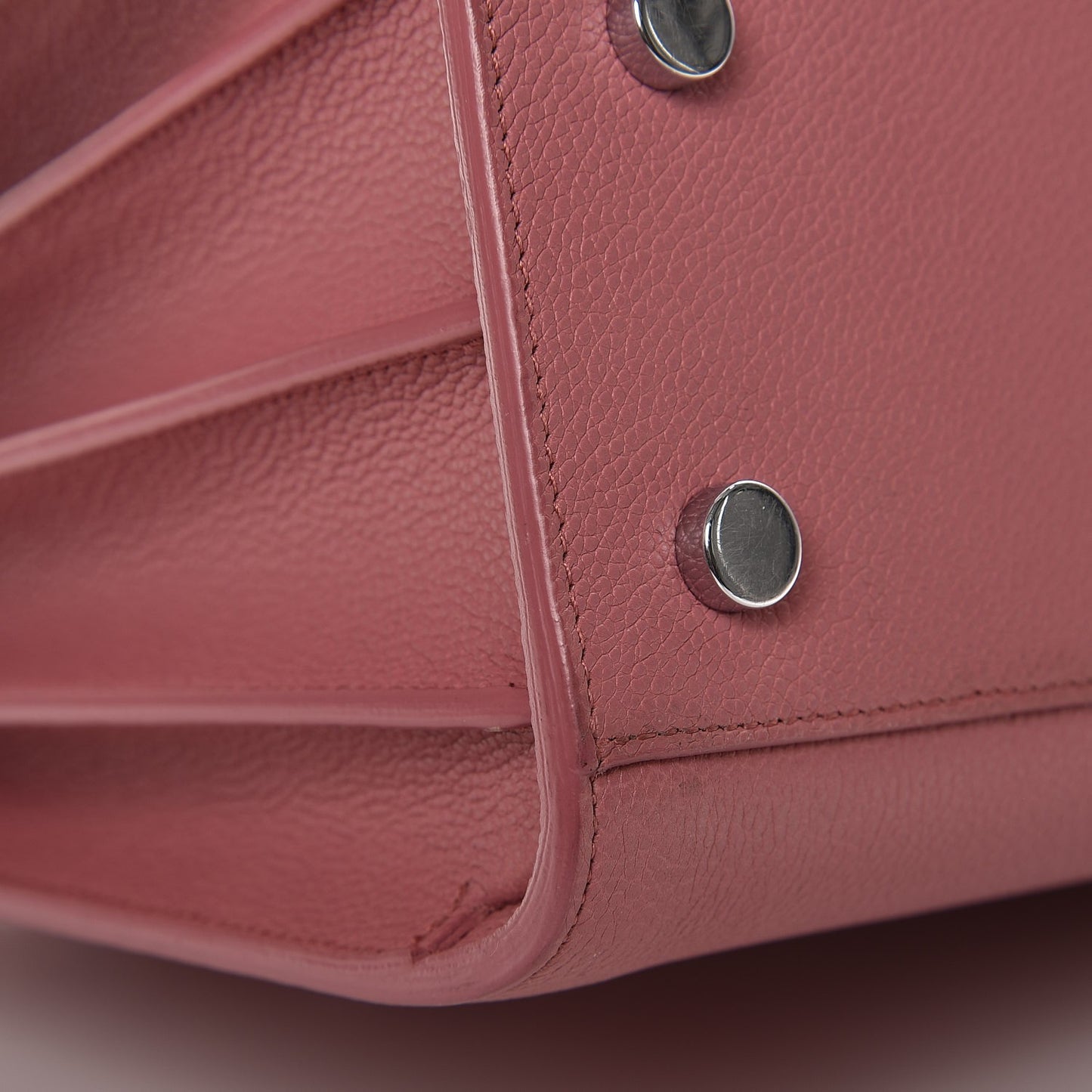 Grained Calfskin Baby Sac De Jour Dark Rose