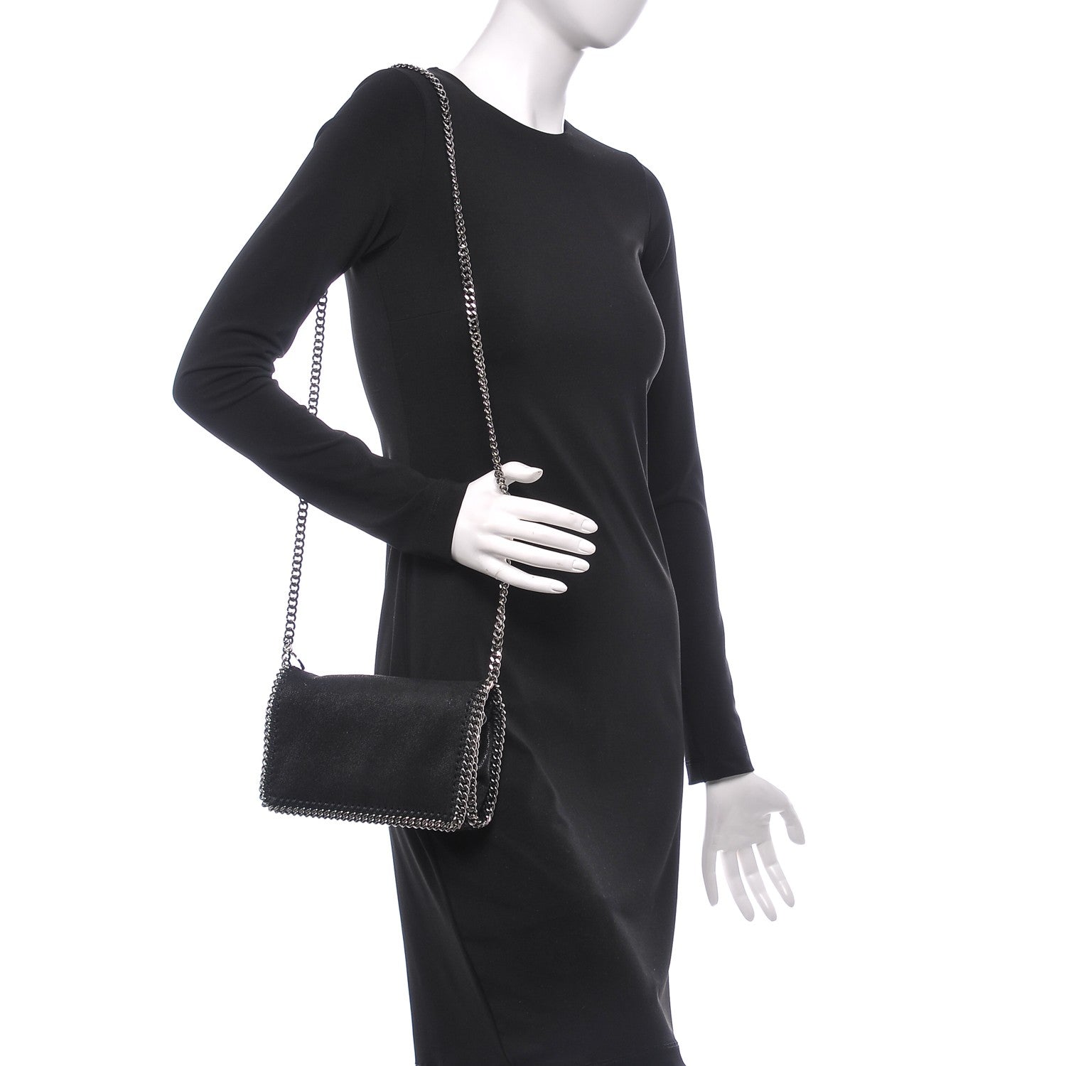 Stella McCartney Shaggy Deer Falabella Crossbody Bag Black 2 of 8