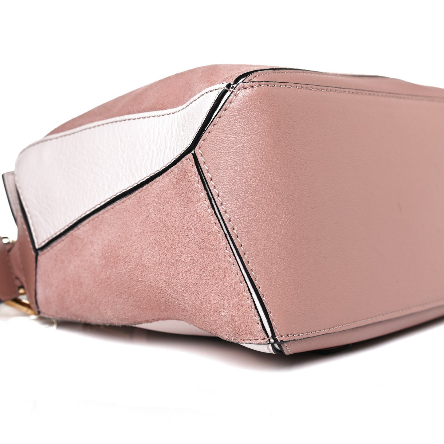 Calfskin Suede Small Puzzle Bag Blush